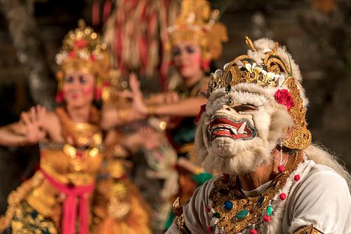 Hanuman bij het Ramayana Ballet, Bali, Indonesië