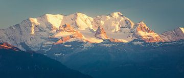 Panorama photo of the Swiss Alps