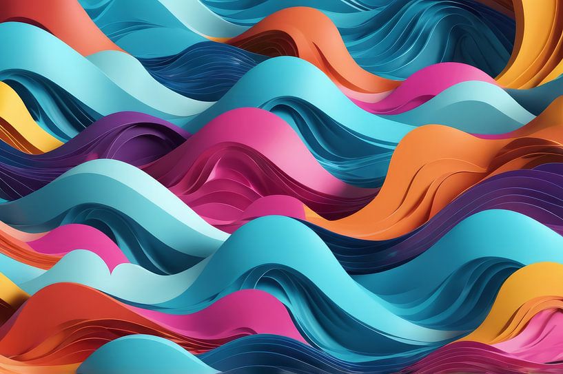 Fond de vagues océaniques abstraites et colorées par hisam colours