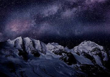 Milky Way in the Bernina Alps van Ben Töller
