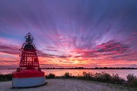 Sunset at the Westeinderplassen lake in Aalsmeer