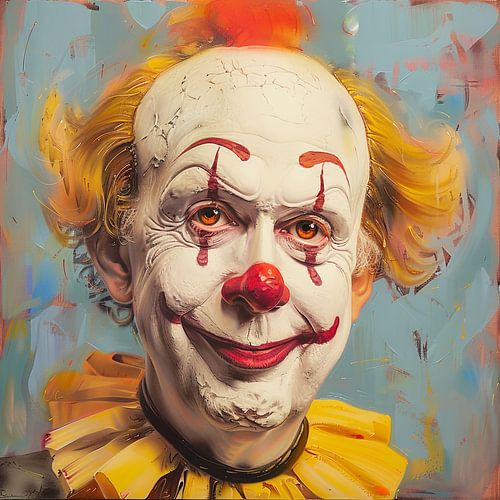 Clown Portrait Melancholy Graffiti Masquerade Part Two