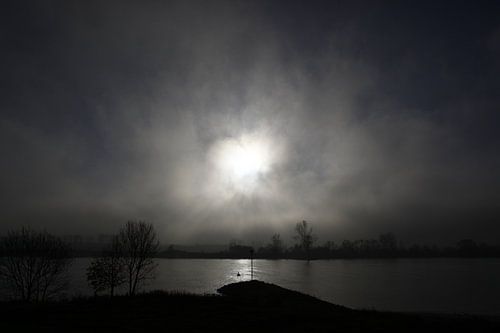 De Lek in de mist Vianen
