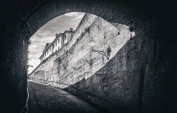 Tunnelzicht vanaf Königstein in Bad Schandau van Jakob Baranowski - Photography - Video - Photoshop