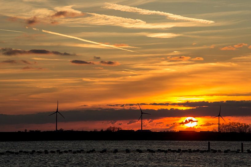 zonsondergang in Zeeland  von bart Verboven