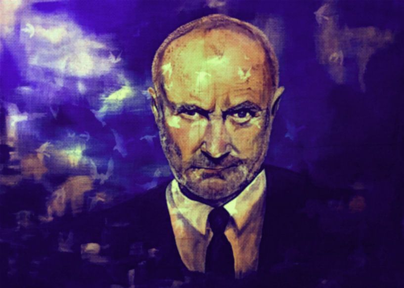 Hommage aan Phil Collins Impressionisme Pop Art Puur 1 van Felix von Altersheim