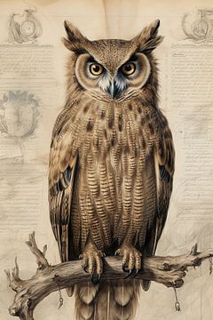 Vintage owl by haroulita