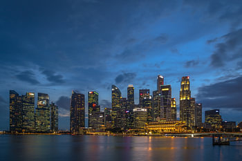 Singapore in blue