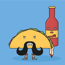 Taco & Hotsauce von Lazyfox Illustrations