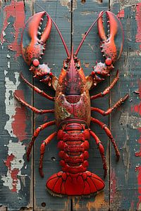 Homard sur planche de bois sur Dunto Venaar