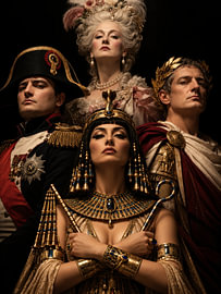 Royal Grandeur – Historical Group Portrait – Black and Gold