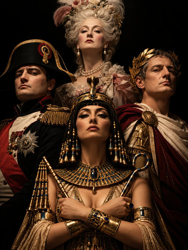Royal Grandeur – Historical Group Portrait – Black and Gold