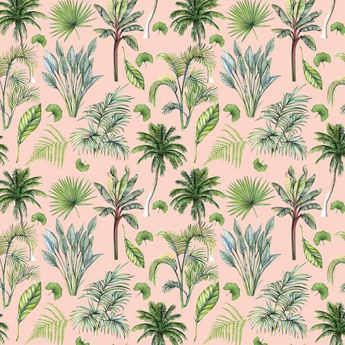 Tropische bladeren patroon