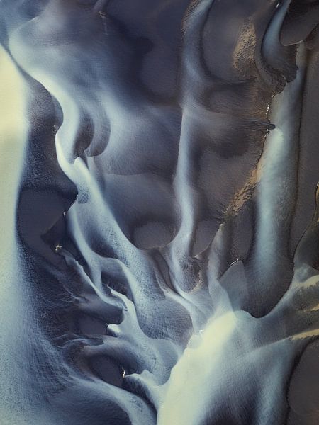 Flussdelta Texturen von Island #7 von Keith Wilson Photography