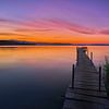 Sonnenaufgang am Lago Trasimeno von Jenco van Zalk