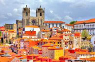 Oude stad met kathedraal Se' do Porto, Porto, Portuga van Torsten Krüger thumbnail