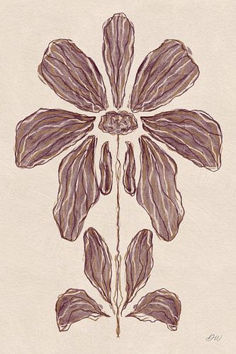 Bordeaux flower van Dianne Wakker