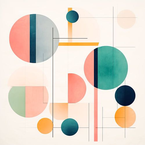 Pastel cirkel compositie