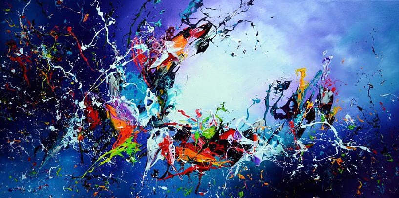 Blue Galaxy by Gena Theheartofart