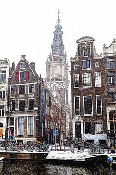 Zuiderkerk Amsterdam Winter van Hendrik-Jan Kornelis