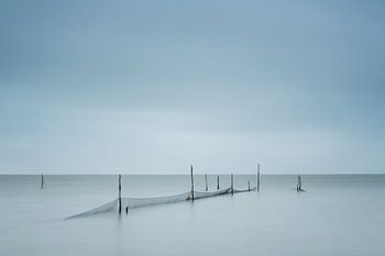 Visnetten in het water
