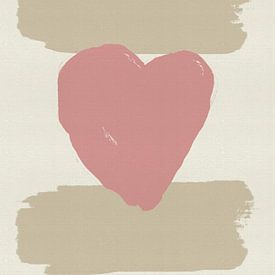 Minimalistische abstracte kunst. Zachte liefde. van Abstract Minimalist Art