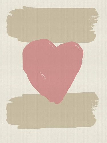 Minimalistische abstracte kunst. Zachte liefde.