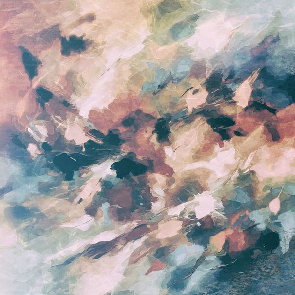 Abstract impression, autumn storm at sea by Anna Marie de Klerk