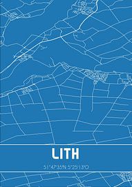 Blaupause | Karte | Lith (Nordbrabant) von Ortsdrucke