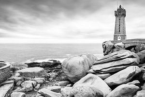 Leuchtturm de Men Ruze in Ploumanach in der Bretagne