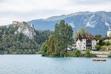 bled castle and adora luxury hotel by lake Bled in Slovenia by Eric van Nieuwland