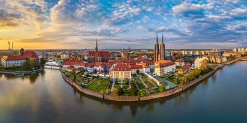 Oude stad van Wroclaw, Polen van Michael Abid