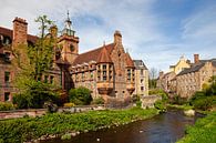 Dean Village en het water van Leith, Edinburgh, Schotland, Verenigd Koninkrijk van Arch White thumbnail