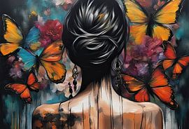 Painting Butterflies 92.34 by Eye catching paintings