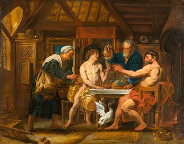 Jupiter und Merkur im Haus von Philemon und Baucis, Jacob Jordaens