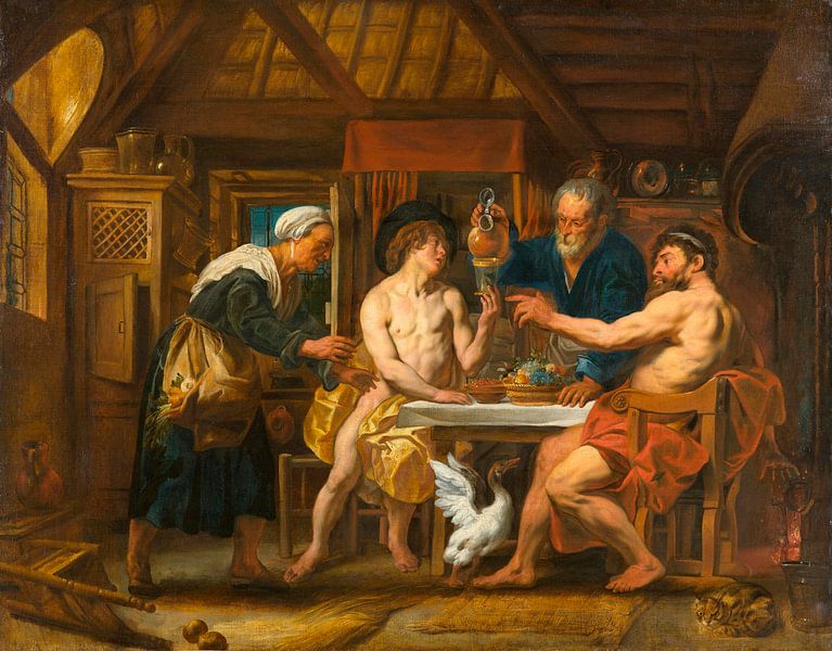 Jupiter and Mercury in the House of Philemon and Baucis, Jacob Jordaens by Masterful Masters