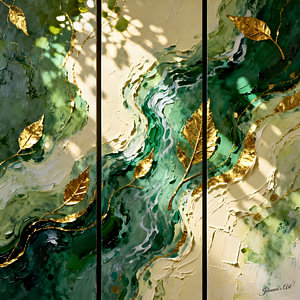 Goldene Adern der Natur 3: Opulentes Triptychon