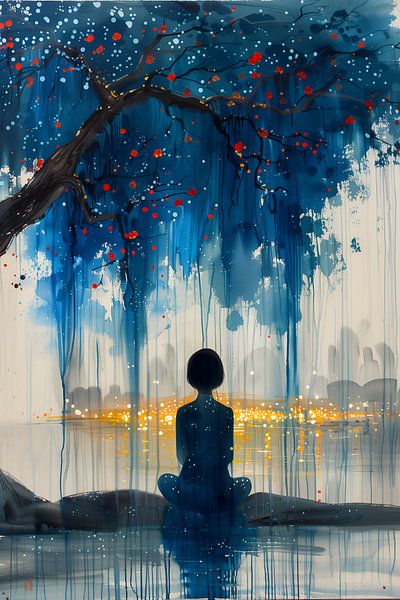 Sous l'arbre bleu par Adriana