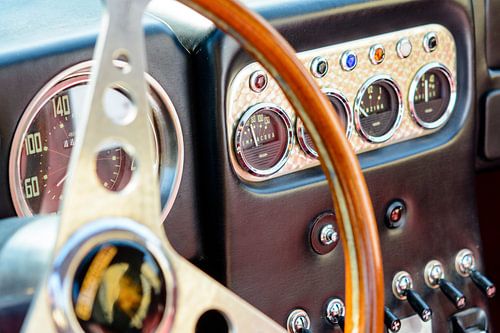 Dashboard op een Lamborghini 350 GT Prototype