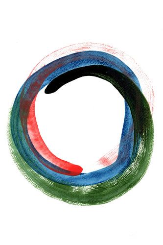 Enso circles with green