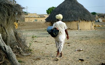 Dorf in der Wüste Thar, Indien  von Gerrit  De Vries