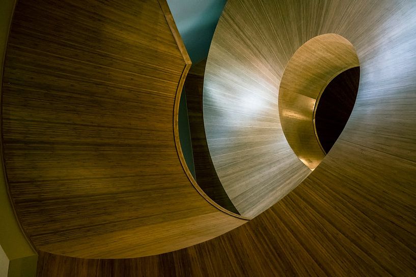 Stairs in Groningen's Forum building by Truus Nijland
