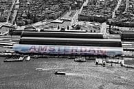 Amsterdam Centraal Station vanuit de lucht gezien van Anton de Zeeuw thumbnail