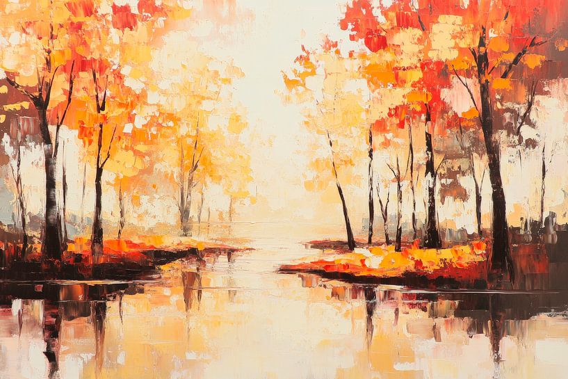 Autumnal tranquillity on the riverbank by Poster Art Shop