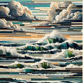 Collage Wolkenmeer von Lois Diallo