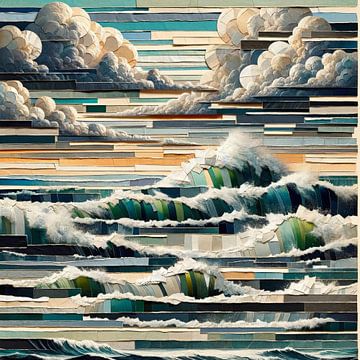 Collage Wolkenzee van Lois Diallo