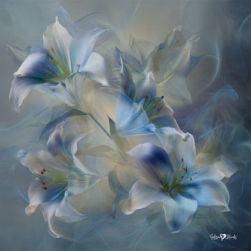 Blume in Blau von Gelissen Artworks