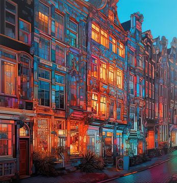 schilderij Amsterdam van ARTEO Schilderijen