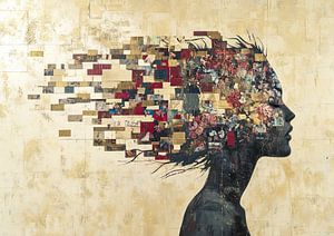 Women's Head | Dissolving Digital Petals