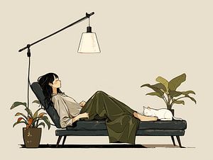Zen-Moment auf der Couch